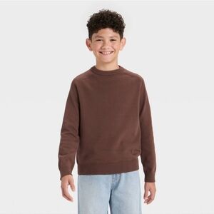 Boys Cat & Jack Pullover Brown cotton Sweater Cottage Style Homey